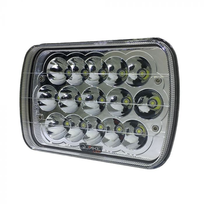 5x7 Inch Headlight 39 Watt High/Low RGB Accent Fits Jeep YJ/XJ