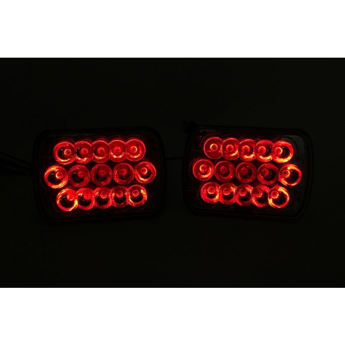 5x7 Inch Headlight 39 Watt High/Low RGB Accent Fits Jeep YJ/XJ